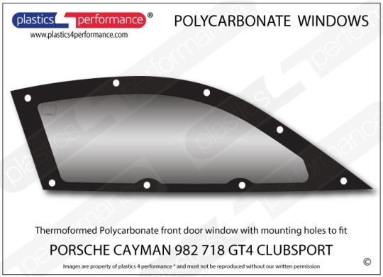 PORSCHE - Cayman 982 718 GT4 Clubsport - Lexan Polycarbonate