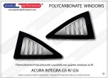 ACURA - Integra GS-R / GSi - Lexan Polycarbonate Louvered Rear Quarter Windows - Pair
