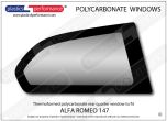 ALFA ROMEO - 147 GTA - Lexan Polycarbonate right hand rear quarter window