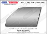 ALFA ROMEO - 75 - Lexan Polycarbonate left hand front door window