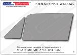 ALFA ROMEO - Sud - Lexan Polycarbonate left hand front door window - For models pre 1982