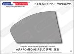 ALFA ROMEO - Sud - Lexan Polycarbonate right hand rear quarter window - For models pre 1982