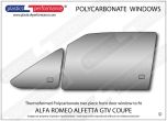 ALFA ROMEO - Alfetta GTV Coupe - Lexan Polycarbonate two piece left hand front door window