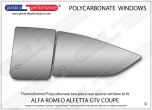 ALFA ROMEO - Alfetta GTV Coupe - Lexan Polycarbonate two piece left hand rear quarter window