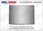 ALFA ROMEO Alfetta GTV Coupe - Lexan Polycarbonate rear window