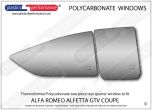 ALFA ROMEO - Alfetta GTV Coupe - Lexan Polycarbonate right hand two piece rear quarter window