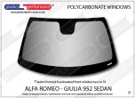 ALFA ROMEO - Giulia 952 Sedan - Hardcoated Lexan Polycarbonate windshield