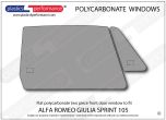 ALFA ROMEO - 105 Giulia sprint - Lexan Polycarbonate right hand two piece front door window