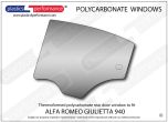 ALFA ROMEO - Giulietta 940 - Lexan Polycarbonate left rear door window