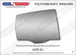 AUDI A2 - Lexan Polycarbonate right rear door window