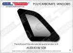 AUDI A3 / S3 / RS3 8V 5dr - Lexan Polycarbonate left rear quarter window