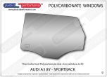 AUDI A3 / S3 / RS3 8Y Sportback - Lexan Polycarbonate left rear door window