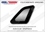 AUDI A3 / S3 / RS3 8Y Sportback - Lexan Polycarbonate right rear quarter window