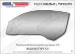 AUDI - R8 (Type 42) - Lexan Polycarbonate left front door window