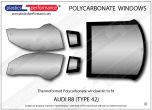 AUDI - R8 (Type 42) - Lexan Polycarbonate window kit