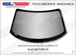 AUDI R8 Type 4s - Hardcoated Lexan Polycarbonate front windshield