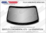 BENTLEY Continental GT3 - Lexan Polycarbonate front windscreen