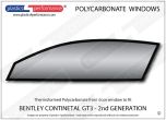 BENTLEY Continental GT3 2nd Generation - Lexan Polycarbonate left front door window