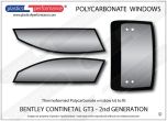 BENTLEY Continental GT3 2nd Generation - Lexan Polycarbonate window kit