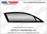 BENTLEY - Continental GT3 - Lexan Polycarbonate right front door window