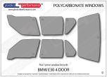 BMW - E30 - Sedan - Lexan polycarbonate window kit