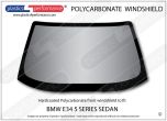 BMW E34 Sedan - Hardcoated Lexan Polycarbonate front windshield