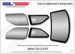 BMW - E36 Coupe - Lexan Polycarbonate Louvered window kit