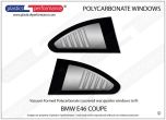 BMW E46 - Lexan Polycarbonate Louvered rear quarter windows (Pair)