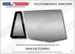 BMW E46 Touring - Lexan Polycarbonate right rear door window