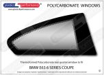 BMW E63 6 Series Coupe - Lexan Polycarbonate right rear quarter window