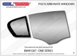 BMW - E87 1 Series 5dr - Lexan Polycarbonate right rear door window