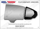 BMW G80 M3 - Lexan Polycarbonate left rear door window