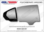 BMW G80 M3 - Lexan Polycarbonate right rear door window