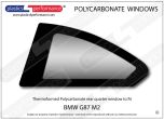 BMW G87 M2 - Lexan Polycarbonate left rear quarter window