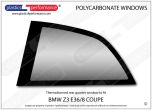 BMW - Z3 E36/8 Coupe - Lexan Polycarbonate left rear quarter window