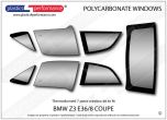 BMW Z3 E36/8 Coupe Lexan Makrolon Polycarbonate window kit