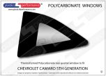 CHEVROLET Camaro 5th Generation - Lexan Polycarbonate left rear quarter window