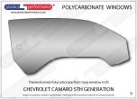 CHEVROLET Camaro 5th Generation - Lexan Polycarbonate right front door window