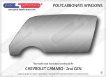 CHEVROLET - Camaro 2nd Generation - Lexan Polycarbonate left front door window