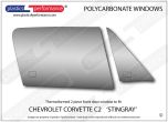 CHEVROLET - Corvette C2 Stingray - Lexan Polycarbonate right front door window
