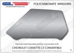 CHEVROLET Corvette C3 Convertible - Lexan Polycarbonate left front door window