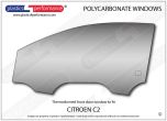CITROEN - C2 - Lexan Polycarbonate left hand front door window