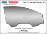 CITROEN - C2 - Lexan Polycarbonate right hand front door window