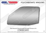 CITROEN - Saxo - Lexan Polycarbonate left front door window