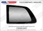 CITROEN - Saxo - Lexan Polycarbonate left rear quarter window
