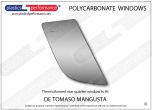 DE TOMASO - Mangusta - Lexan Polycarbonate right rear quarter window