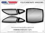 FERRARI F430 GT2/ GT3 - Lexan Polycarbonate window kit