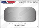 FIAT - 500 (Classic) - Lexan Polycarbonate rear windshield
