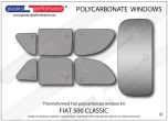 FIAT - 500 (Classic) - Lexan Polycarbonate 7 piece window kit