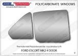 FORD Escort MK2 4dr - Lexan Polycarbonate right rear door window